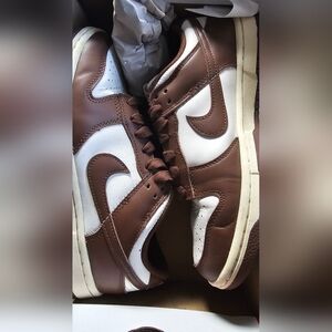 Brown nike dunks, new in box